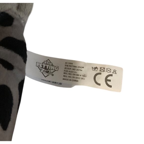 Lollyplush Gray & Black Spotted Seal Plush Toy 9" Recycled Materials Petting Zoo - Picture 5 of 7